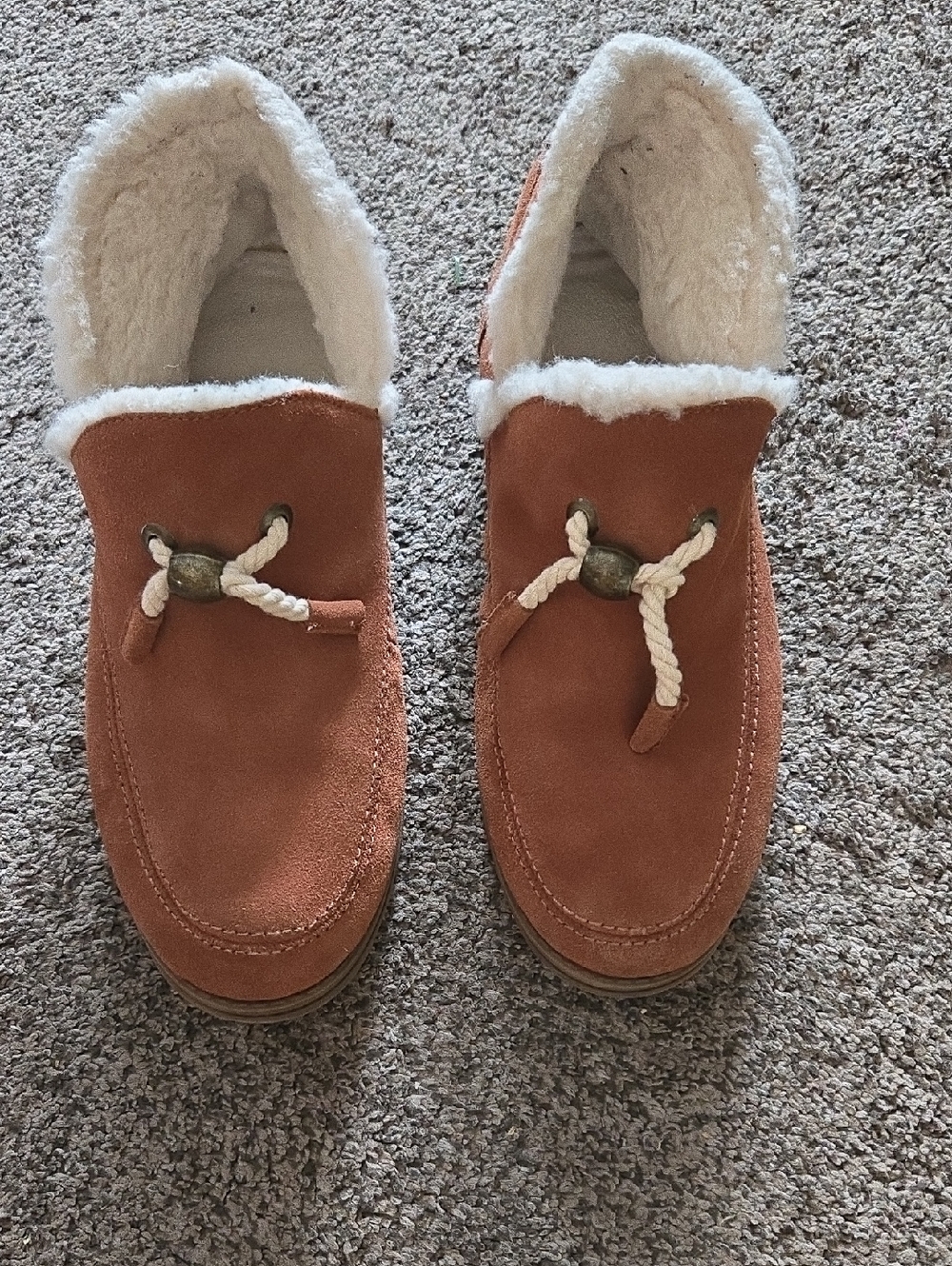 Muk Luks Suede Lined Slip-On Moccasin - Rust 🤎 PRE OWNED